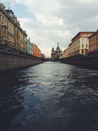 View of river with buildings in background