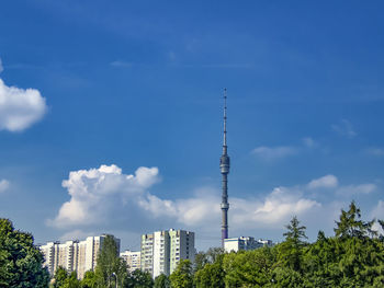 The ostankino tower is a television and radio transmitter in moscow, russia