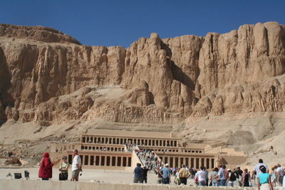 Group of people on rock formations