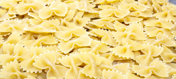 Full frame shot of farfalle