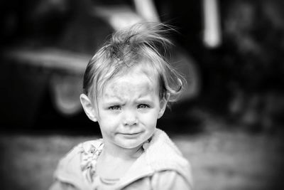 Portrait of cute girl smiling