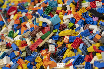 Full frame shot of multi colored toys
