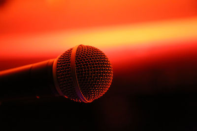 Close-up of microphone