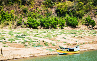 Boats in calm sea