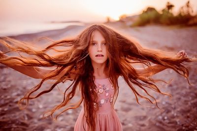 Portrait of beautiful young woman