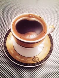 Close-up of coffee on table