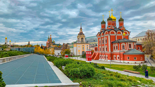 View of temple building against sky