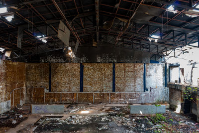 Interior of abandoned building