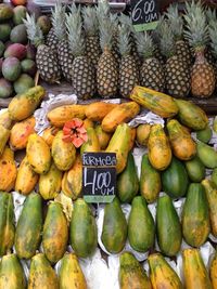 Full frame shot of vegetables for sale at market stall