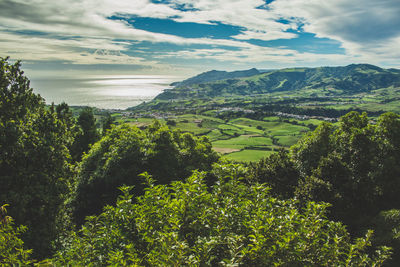 Scenic view of landscape against sky