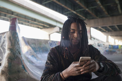 Man using mobile phone