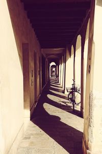 Empty corridor of building