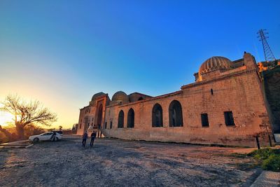 View of historical building against blue sky