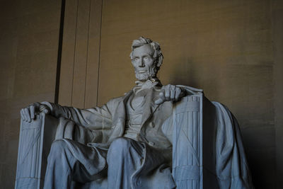 Low angle view of statue