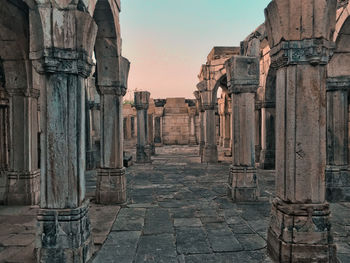 View of old ruin building against sky