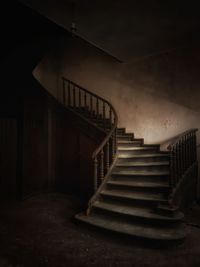 Staircase in abandoned building