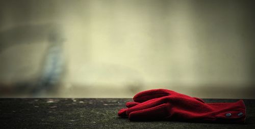 Close up of red fabric