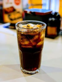 Close-up of drink on table