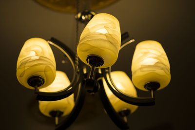 Close-up of yellow lights