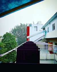 Low angle view of building against clear sky