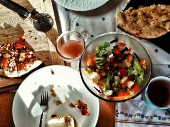 Close-up of food served in plate