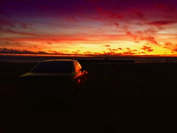 Scenic view of sunset over sea