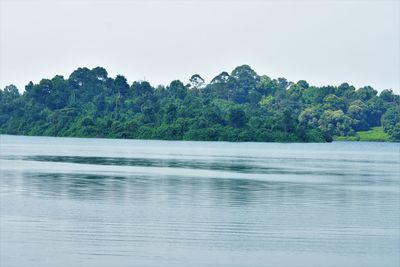 Scenic view of river against clear sky
