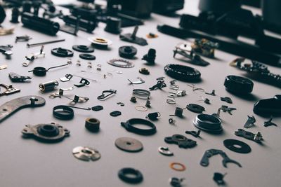 Various objects on table