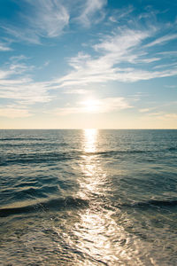 View of sea against cloudy sky