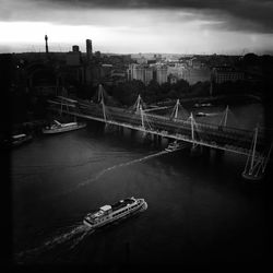 View of bridge over river