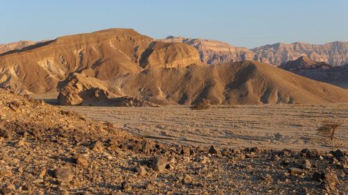 Scenic view of desert against sky