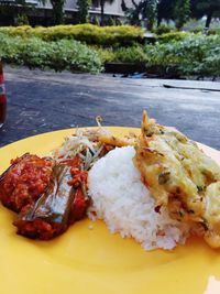 Close-up of food in plate