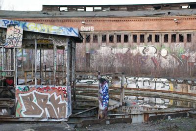 Graffiti on building