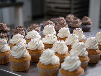 Close-up of cupcakes