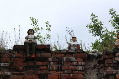 Close-up of statue against the wall