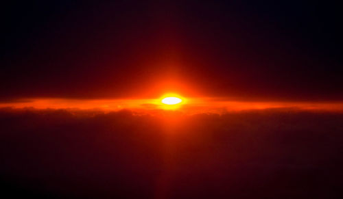 Scenic view of dramatic sky during sunset