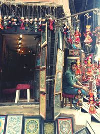 Low angle view of buddha statue in temple