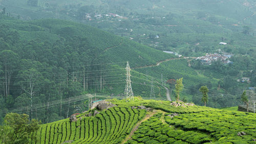 High angle view of landscape