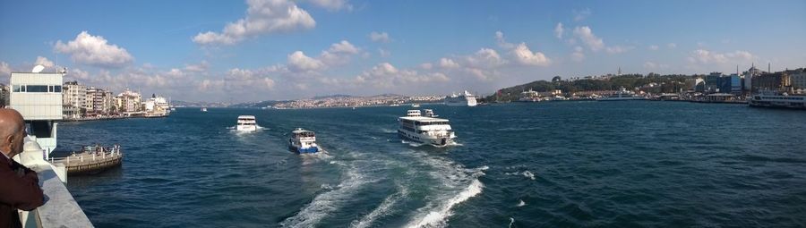 Panoramic view of sea against sky