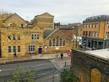 Buildings against sky in city