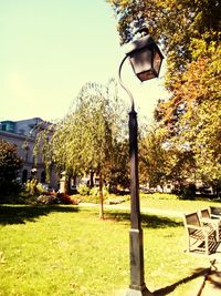 View of park against clear sky