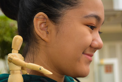 Close-up portrait of teenage girl