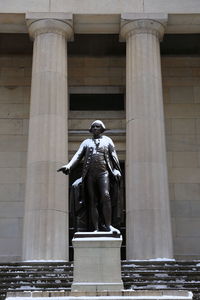 Low angle view of statue of historical building