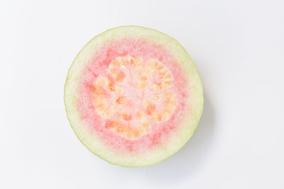 Close-up of apple against white background
