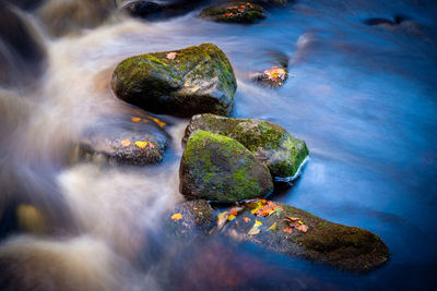 Scenic view of rocks in sea