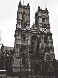 Low angle view of clock tower