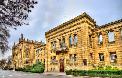 Low angle view of historical building against sky