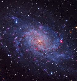 Low angle view of star field against star field