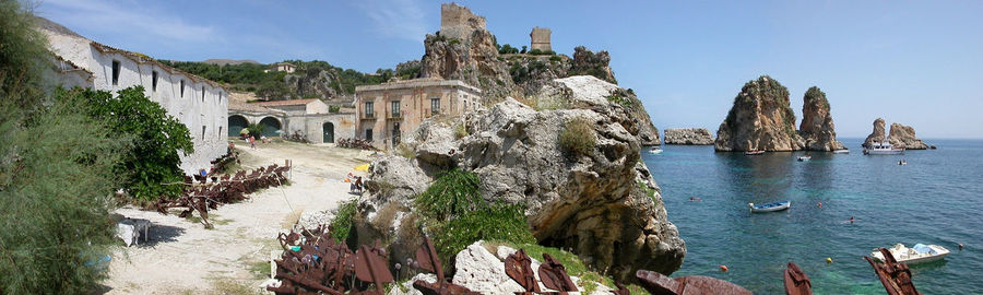 Panoramic view of sea against sky