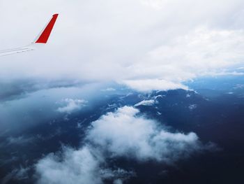 Aerial view of cloudscape against sky